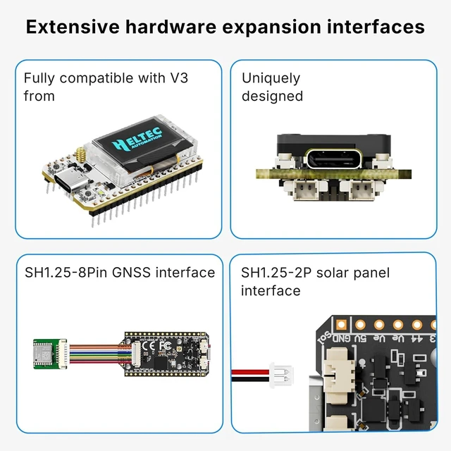 Alt view image 4 of 7 - Heltec ESP32-S3R2 SX1262 LoRa 32 V4 with GPS Module 3000mAh Battery