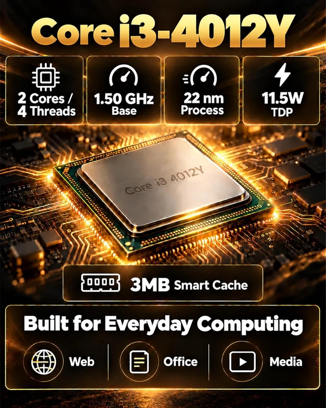 Alt view image 2 of 7 - Mini PC Desktop Computer Core i3-4012Y 1.50 GHz, 8 GB DDR3L RAM, 128 GB SSD