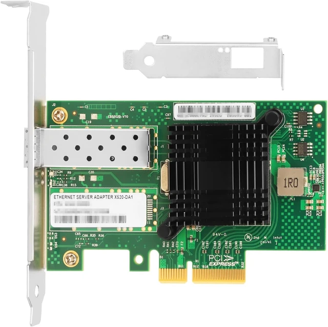 Alt view image 3 of 6 - Vogzone for X520-DA1-X4 Network Adapter, 10GbE 1x SFP+ PCIe 2.0 x4 NIC