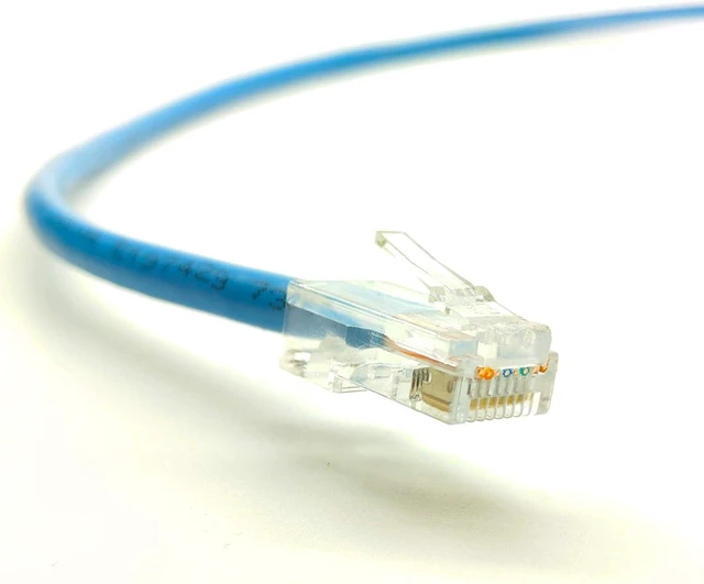 Main image of PHAT SATELLITE INTL - CAT5e CMR Riser LAN Ethernet Networking Internet Patch Cable, Solid Bare Copper 24AWG 4-Pair UTP 350Mhz EZ Pass Thru RJ45 Connectors UL ETL Assembled in USA (185 feet, Blue)