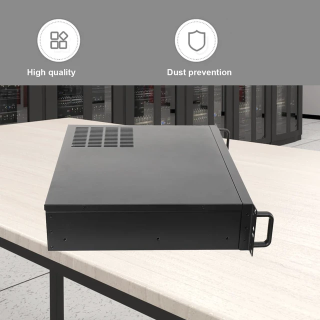 Alt view image 2 of 7 - 2U Server Chassis Rackmount Case,Wall Mount Server Cabinet IT Network Rack