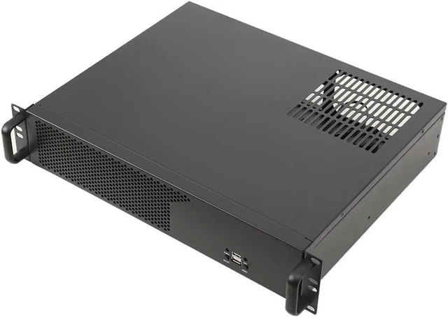Alt view image 4 of 7 - 2U Server Chassis Rackmount Case,Wall Mount Server Cabinet IT Network Rack