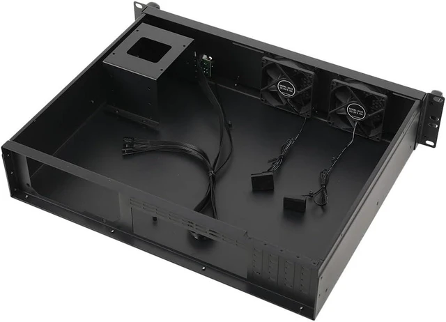 Alt view image 6 of 7 - 2U Server Chassis Rackmount Case,Wall Mount Server Cabinet IT Network Rack