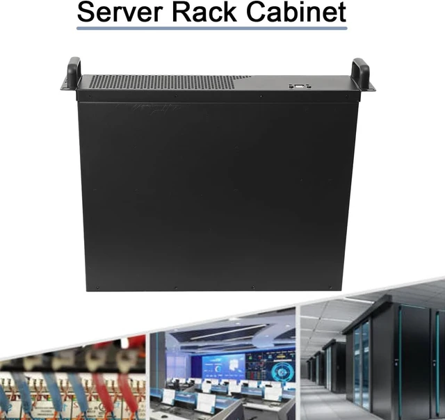 Alt view image 3 of 7 - 2U Server Chassis Rackmount Case,Wall Mount Server Cabinet IT Network Rack