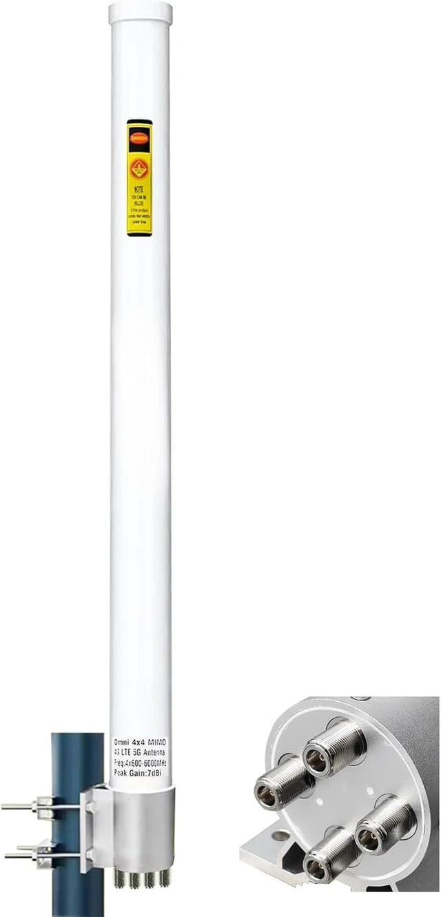 Main image of Outdoor MIMO 4x4 Antenna 5G, Omni Directional Longer Range 4G/ LTE Cellular Antenna for t-Mobile, 600-6000MHz, for Router & Gateways, Verizon, AT&T Home Internet
