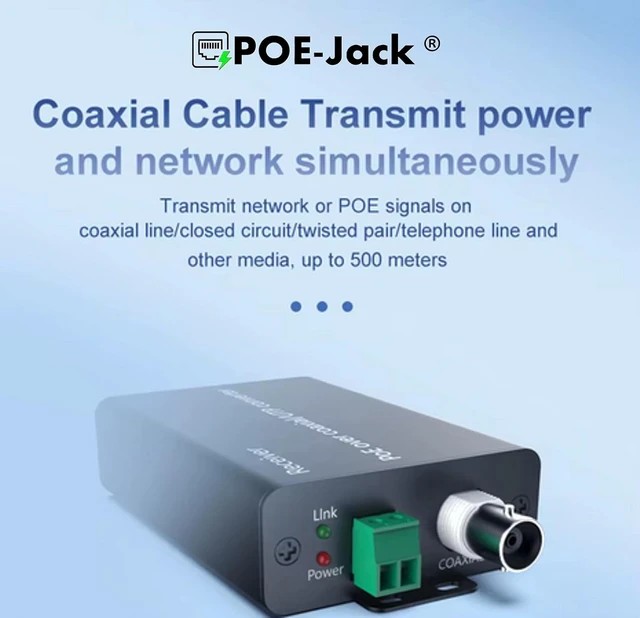Alt view image 5 of 5 - IP/POE Extender Over Coax or Single Pair Network Cable