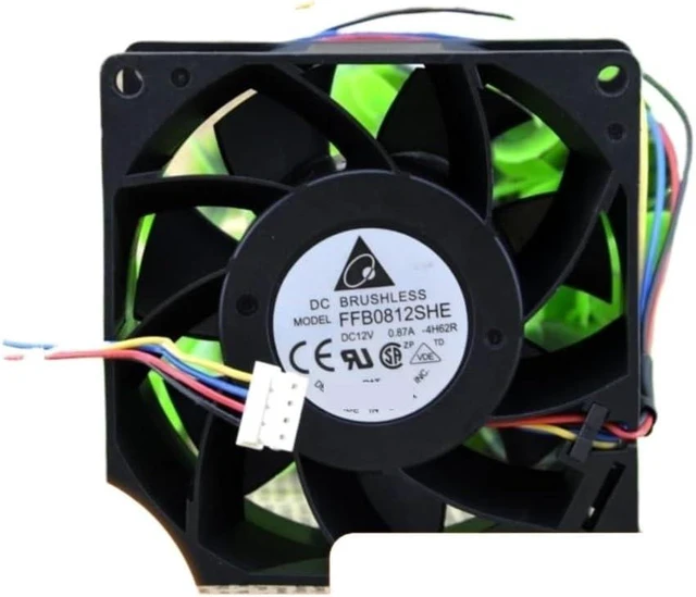 Alt view image 2 of 4 - Laptop Parts for Delta 8038 12V 0.87A Dual Ball PWM Fan FFB0812SHE for Airflow Cooling in Networking Equipment Power Supplies
