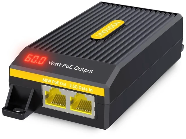 Alt view image 2 of 7 - 2.5G BT 60W PoE++ Injector with LED Screen