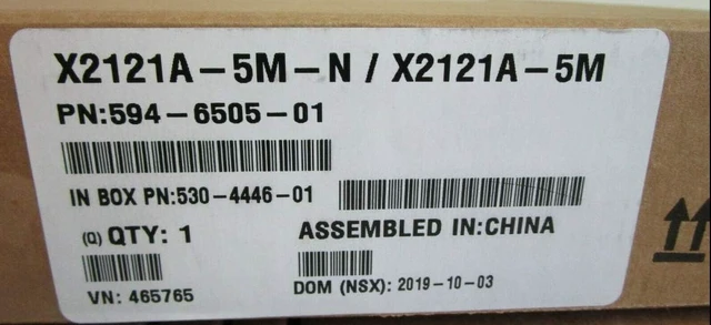 Alt view image 4 of 5 - 5M QSFP Passive Copper Cable 530-4446-01 X2121A-5M-N for Oracle Sun