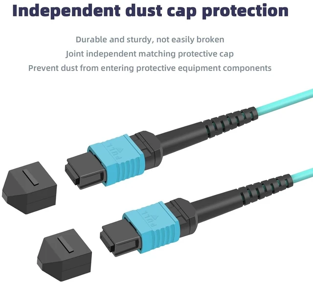 Alt view image 5 of 7 - MPO-MPO 25m OM3 Fiber Patch Cable,82.5ft 12-Core Multimode Fiber Optic,LSZH Jacket Optical Cable,40G/40GBASE-SR4, MTP Compatible for QSFP+ Transceivers,Data Center