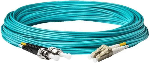 Alt view image 3 of 5 - SpeedyFiberTX - 1-Pack 300 Feet Multimode OM3 Duplex ST to LC Fiber Patch Cable, Corning OM3 ClearCurve 50/125 Optical Fiber, Fire Retardant Plenum Cable Jacket