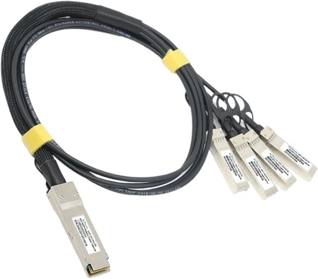 Alt view image 4 of 5 - 1PCS 40G DAC high Speed Cable QSFP+ to 4xSFP+ Branch Stacking line Passive Copper Cable Compatible 0.5m