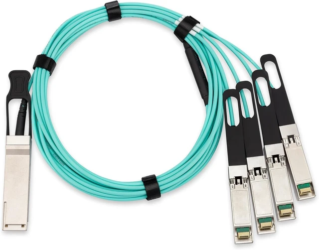 Main image of Compatible with Extreme 40G-AOC-QSFP4SFP20M 40G QSFP to 4xSFP+ 20m Breakout Active Optical Cable (AOC)