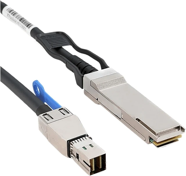 Alt view image 3 of 6 - ZHANGLH 0.5M External mi ni S*A*S HD SFF-8644 to QSFP SFF-8436 Copper Passive Cable for NetApp