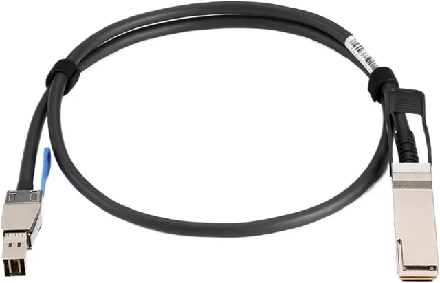 Alt view image 6 of 6 - ZHANGLH 0.5M External mi ni S*A*S HD SFF-8644 to QSFP SFF-8436 Copper Passive Cable for NetApp