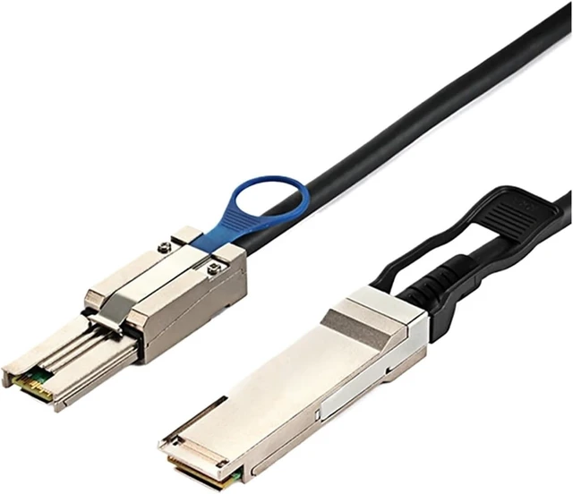 Alt view image 3 of 5 - ZHANGLH 0.5M MiniSAS HD SFF-8088 to QSFP SFF-8436 S*A*S Copper Passive Cable Adapter for NetApp