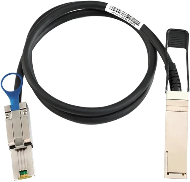 Alt view image 5 of 5 - ZHANGLH 0.5M MiniSAS HD SFF-8088 to QSFP SFF-8436 S*A*S Copper Passive Cable Adapter for NetApp