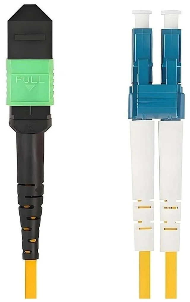 Alt view image 5 of 5 - 12 Core MPO/APC to LC UPC Fiber Patch Cord, SM, Type B, QSFP(5m)