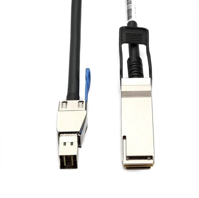 Alt view image 2 of 5 - Computer Room Photoelectric QSFP 40G to 8644 High-Speed Cable Server Data Compatible Cable SFF-8644 1 Meter in Length