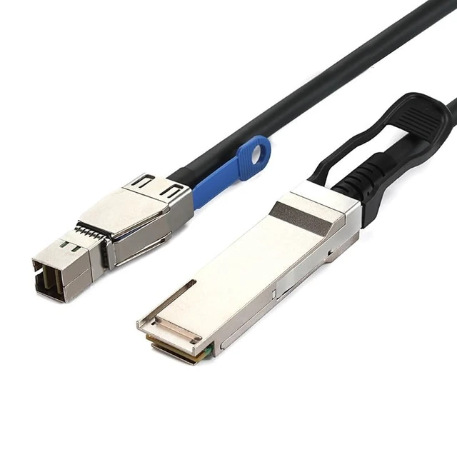Alt view image 5 of 5 - Computer Room Photoelectric QSFP 40G to 8644 High-Speed Cable Server Data Compatible Cable SFF-8644 1 Meter in Length