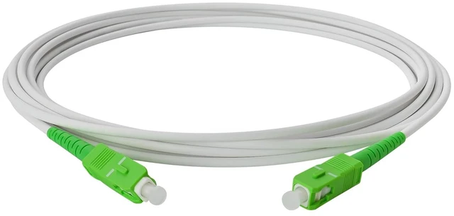 Alt view image 3 of 6 - SpeedyFiberTX 1-Pack 40 Meter SC/A to SC/A Armored Fiber Patch Cable, Premium SC/A Connector ( 0.15dB), Corning Singlemode G657A2 Fiber, 3.0mm White Simplex LSZH UV-Proof Indoor/Outdoor Cable Jacket