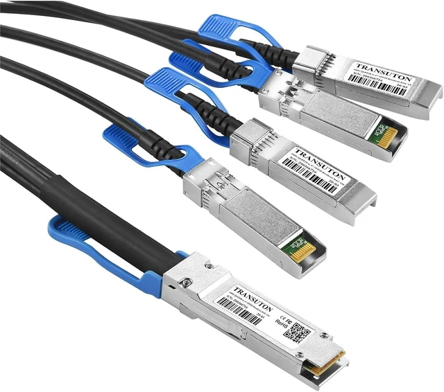 Alt view image 2 of 5 - 100G QSFP28 Breakout DAC Cable, 3-Meter(9.9ft)