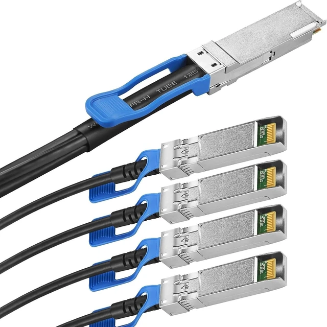 Alt view image 4 of 5 - 100G QSFP28 Breakout DAC Cable, 3-Meter(9.9ft)