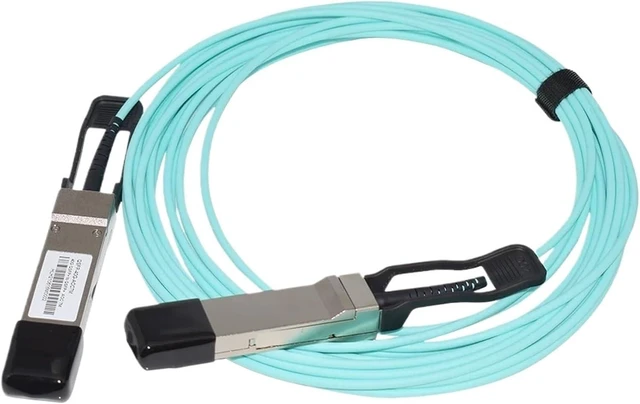 Alt view image 4 of 6 - 40G QSFP+ 20M Aqua Color OM3 QSFP+ to QSFP+ OM3 20M Active Optical Cable (Color : 1 pc)