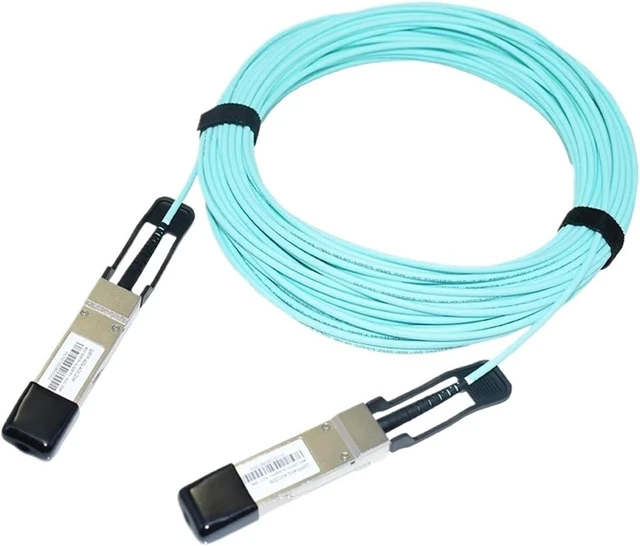 Alt view image 5 of 6 - 40G QSFP+ 20M Aqua Color OM3 QSFP+ to QSFP+ OM3 20M Active Optical Cable (Color : 1 pc)
