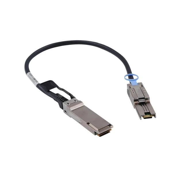 Alt view image 2 of 5 - MI-NSAS HD SFF-8088 to QSFP SFF-8436 SAS Cable NetApp DS2246 DS4243 DS4246 0.5M