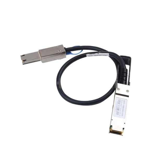 Alt view image 4 of 5 - MI-NSAS HD SFF-8088 to QSFP SFF-8436 SAS Cable NetApp DS2246 DS4243 DS4246 0.5M