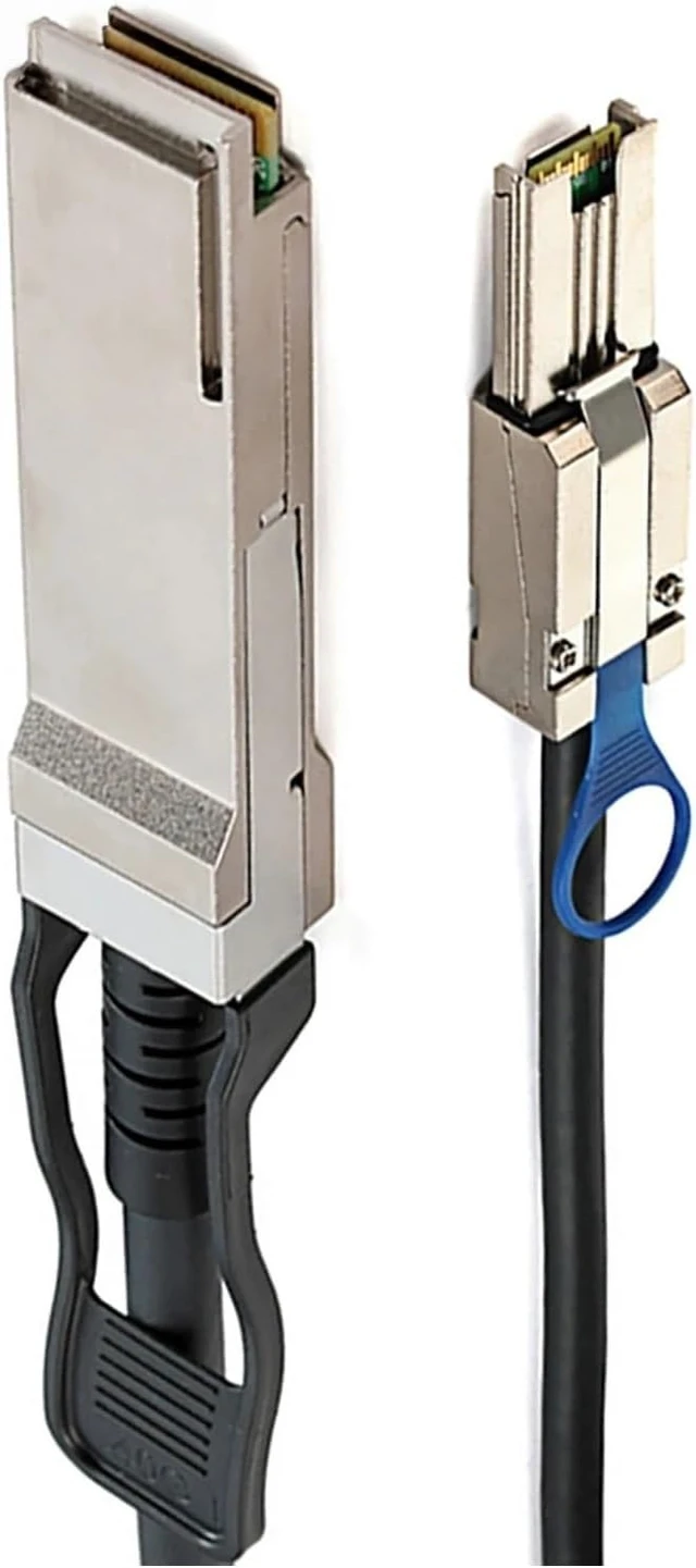 Alt view image 4 of 5 - ZHANGLH 1.0M MiniSAS HD SFF-8088 to QSFP SFF-8436 S*A*S Copper Passive Cable Adapter for NetApp