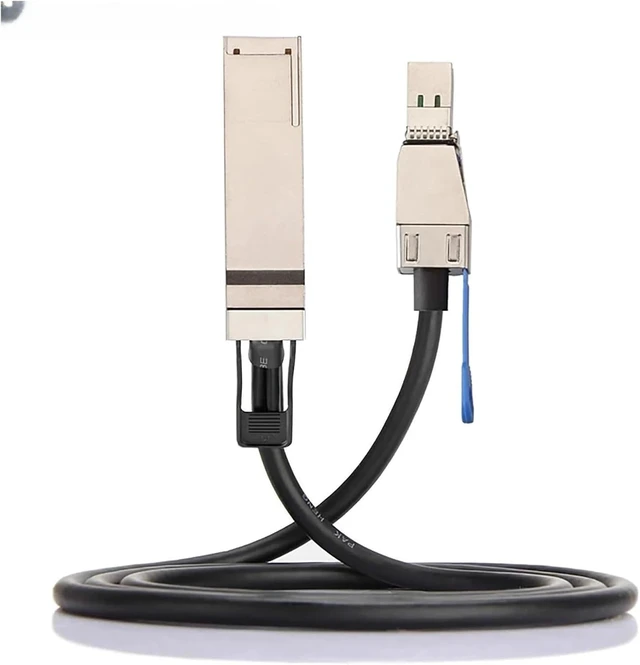 Alt view image 2 of 6 - ZHANGLH 1.0M External mi ni S*A*S HD SFF-8644 to QSFP SFF-8436 Copper Passive Cable for NetApp
