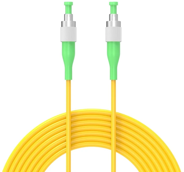 Main image of 50Meter 164ft FC/APC-FC/APC Single-Mode APC Fiber Optic Cable OS1 OS2 Jumper Optical Patch Cord Simplex 9/125um Yellow