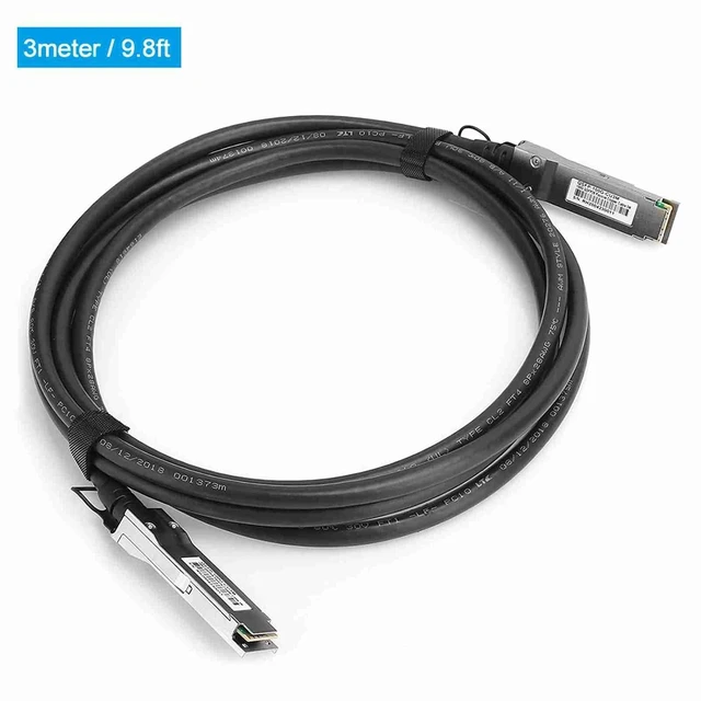 Alt view image 2 of 7 - Sfp Cable, Dac Cable Single Channel QSFP Direct Attach Cable Sfp Cable High Speed 100G Silver Plated Copper (#1) (#2) (#3)