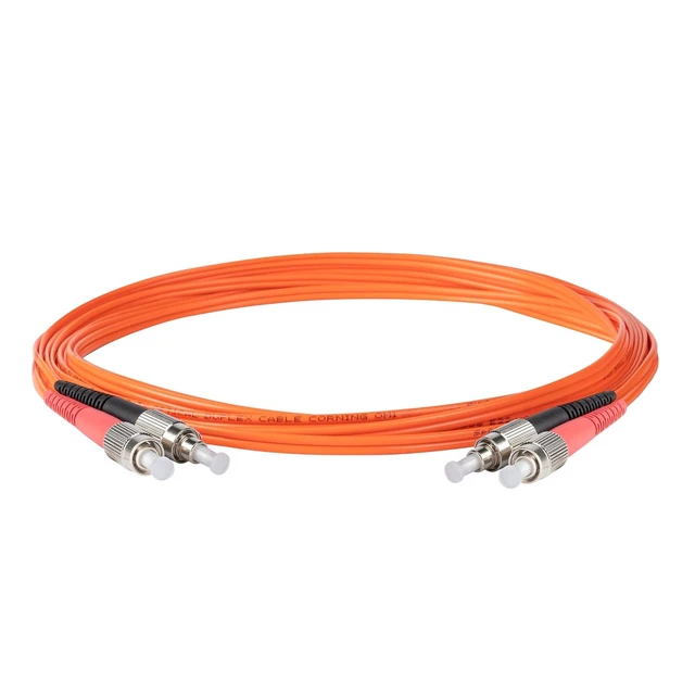 Alt view image 2 of 5 - SpeedyFiberTX 1-Pack 6 Meter FC to FC Fiber Optic Patch Cable, Red and Black Boots, Corning InfiniCor Multimode OM1 62.5/125um Optical Fiber, Duplex Orange Riser OFNR Cable Jacket