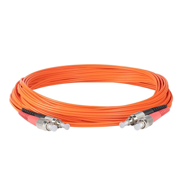 Alt view image 3 of 5 - SpeedyFiberTX 1-Pack 6 Meter FC to FC Fiber Optic Patch Cable, Red and Black Boots, Corning InfiniCor Multimode OM1 62.5/125um Optical Fiber, Duplex Orange Riser OFNR Cable Jacket