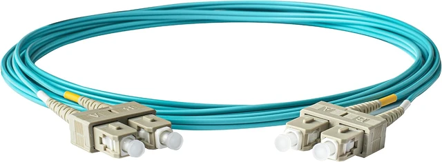 Alt view image 2 of 5 - SpeedyFiberTX - 1-Pack 80 Meter Multimode OM3 Duplex SC to SC Fiber Patch Cable, Corning OM3 ClearCurve 50/125 Optical Fiber, Fire Retardant Plenum Cable Jacket