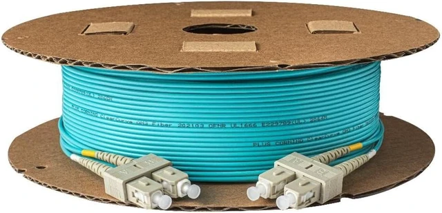 Alt view image 4 of 5 - SpeedyFiberTX - 1-Pack 80 Meter Multimode OM3 Duplex SC to SC Fiber Patch Cable, Corning OM3 ClearCurve 50/125 Optical Fiber, Fire Retardant Plenum Cable Jacket