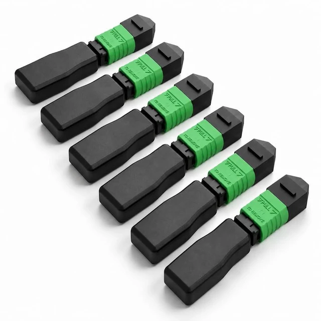 Main image of SpeedyFiber 6PK 8F MPO Female Single-Mode Loopback, Green APC, OS2