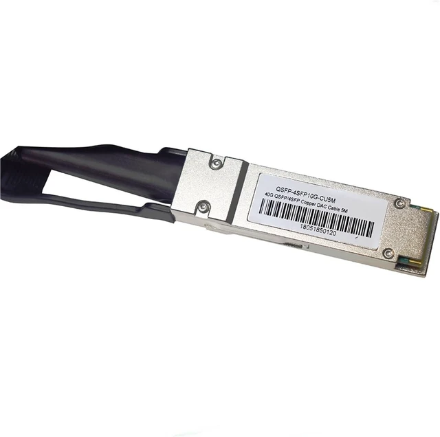Alt view image 5 of 5 - QSFP-4SFP10G-CU1M Compatible 40G QSFP+ DAC Breakout Cable 30AWG 1M(1.5M)