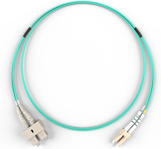 Alt view image 3 of 5 - FiberCablesDirect LC-SC OM4 Fiber Patch Cable - 10Gb Duplex 50/125µm, 100M
