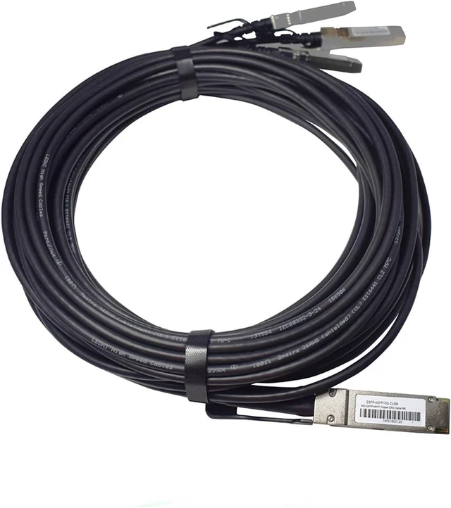Alt view image 2 of 3 - P- QSFP-4SFP10G-CU3M Compatible 40G QSFP+ DAC Breakout Cable 30AWG 3 Meters(2 Units)