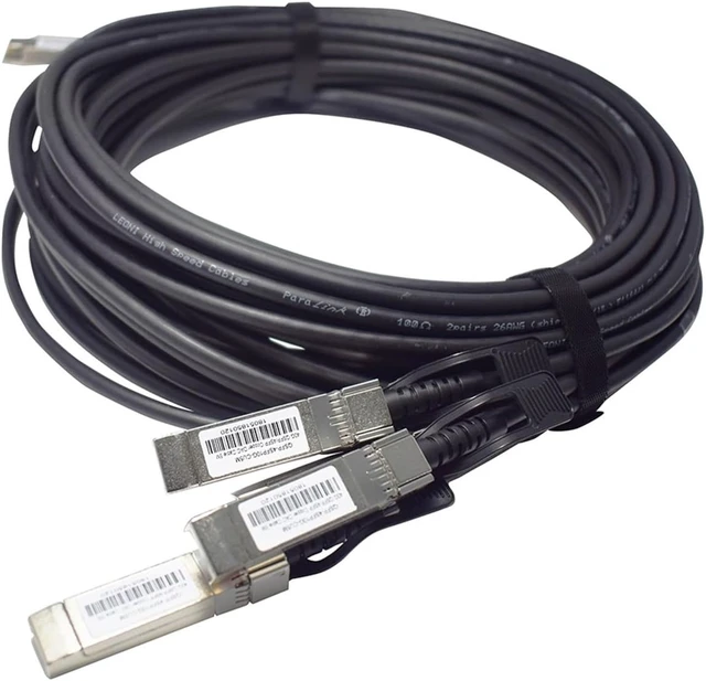 Alt view image 3 of 3 - P- QSFP-4SFP10G-CU3M Compatible 40G QSFP+ DAC Breakout Cable 30AWG 3 Meters(2 Units)