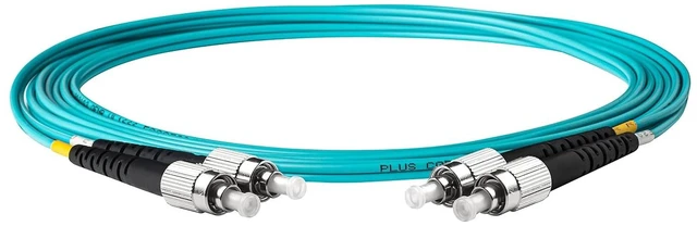 Alt view image 2 of 4 - SpeedyFiberTX - 4-Pack 1 Meter Multimode OM3 Duplex FC to FC Fiber Patch Cable, Corning OM3 ClearCurve 50/125 Optical Fiber, Aqua Riser OFNR Cable Jacket