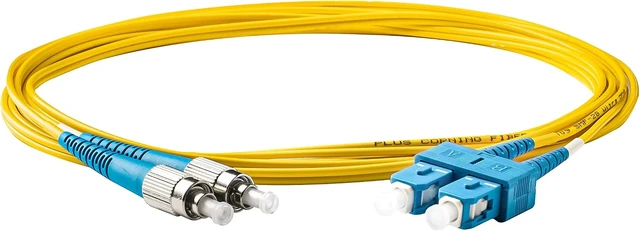 Alt view image 2 of 6 - SpeedyFiberTX - 2-Pack 100 Feet Singlemode Duplex FC/U to SC/U Fiber Patch Cable, Corning SMF-28® 9/125um Ultra Optical Fiber, OS1/OS2 Compatible, Yellow Riser OFNR Cable Jacket