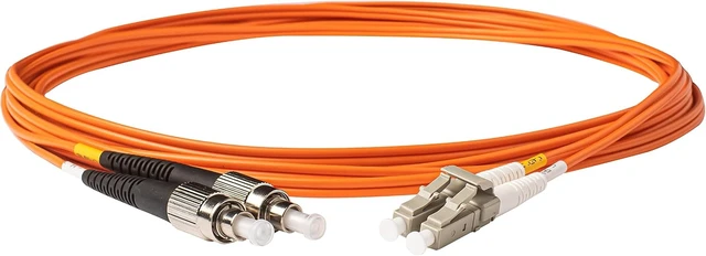Alt view image 2 of 5 - SpeedyFiberTX - 2-Pack 65 Meter Multimode OM1 Duplex FC to LC Fiber Patch Cable, Corning OM1 62.5/125 Optical Fiber, Orange Riser OFNR Cable Jacket