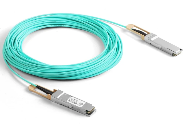 Alt view image 2 of 3 - 200G QSFP56 Active Optical Cable Compatible with Arista Networks AOC-Q-Q-200G-3M MFS1S00-H003E MFS1S00-H003V InfiniBand HDR LSZH MMF 850nm Active Fiber for Data Center, 3m (10ft)