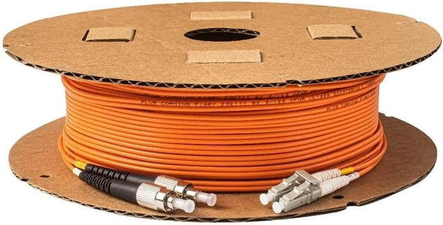 Alt view image 4 of 5 - SpeedyFiberTX - 2-Pack 65 Meter Multimode OM1 Duplex FC to LC Fiber Patch Cable, Corning OM1 62.5/125 Optical Fiber, Orange Riser OFNR Cable Jacket