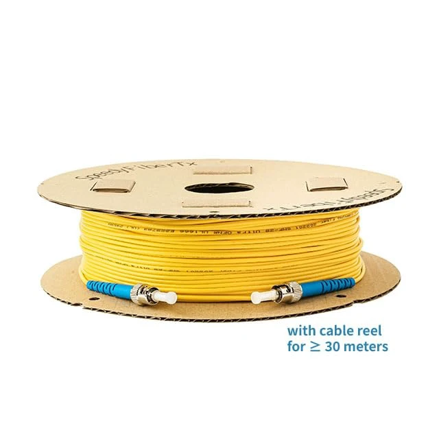 Alt view image 4 of 6 - SpeedyFiberTX 6-Pack 250 Feet ST/UPC to ST/UPC 3.0mm Simplex Yellow Riser OFNR Fiber Patch Cable, Corning SMF-28 Singlemode 9/125um OS1/OS2 Compatible Ultra Optical Fiber